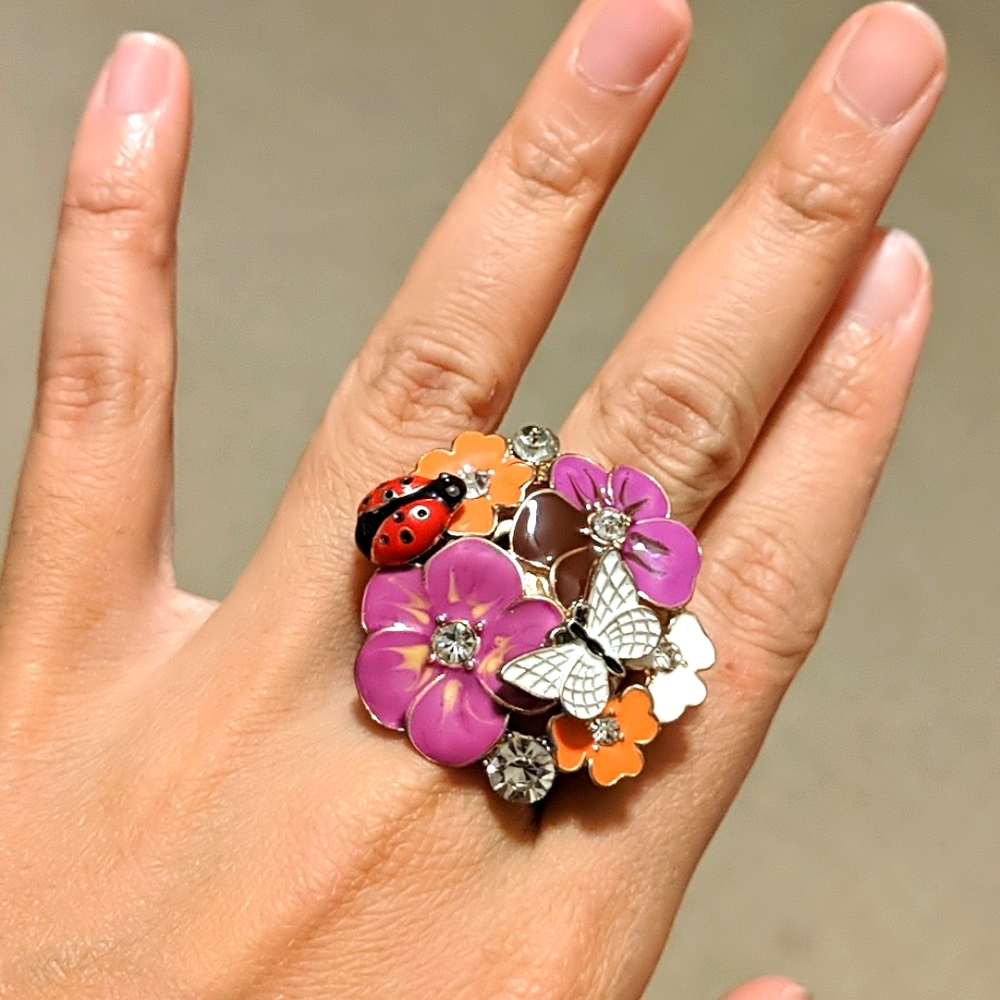 Butterfly and Ladybug Ring